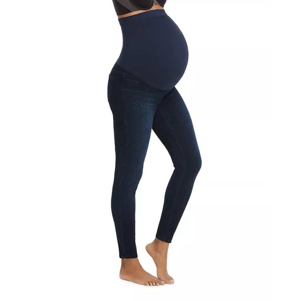SPANX $110 Mama Maternity Jean-ish Ankle Leggings in Twilight Rinse Sz Medium